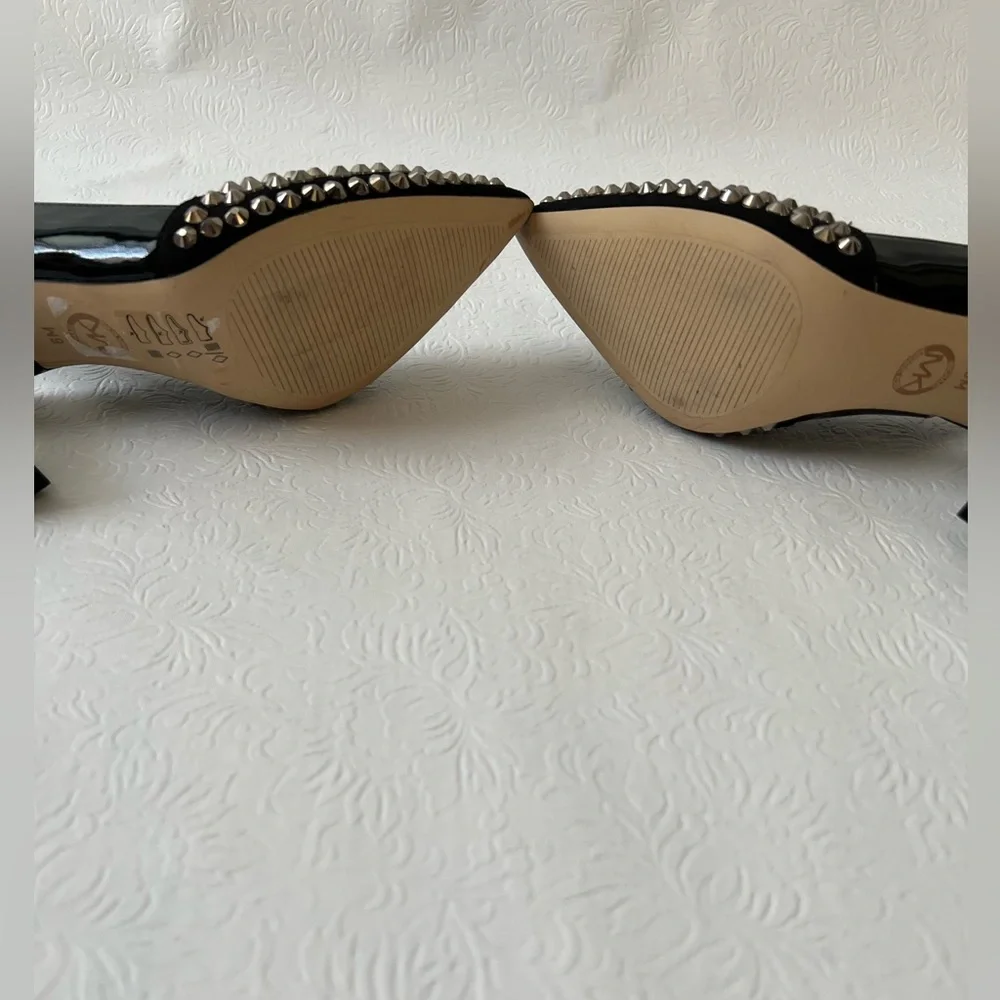 Michael Kors Chelsea Rhinestone Embellished Suede Slingback Pumps - Picture 4 of 4